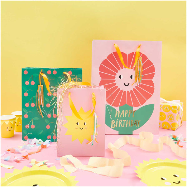 Geschenktüte Happy Birthday, Sonne