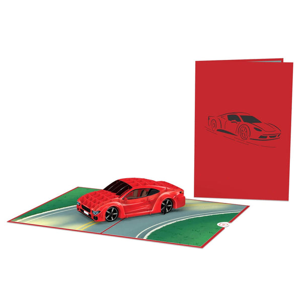 Sportwagen Pop-Up Karte