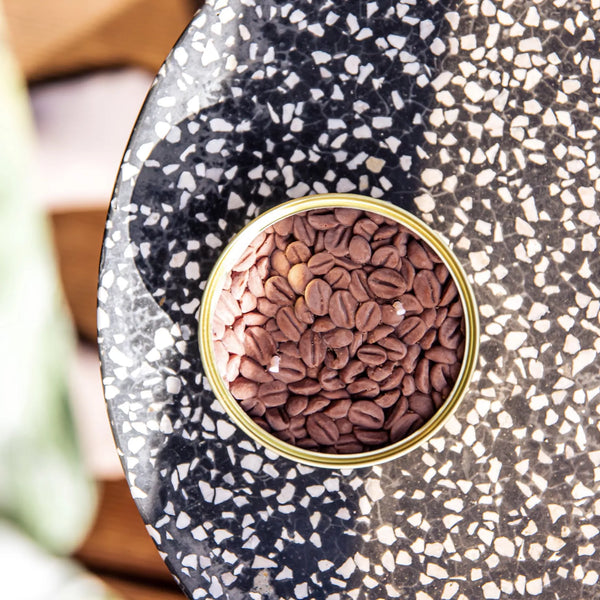 Kaffee-Duftkerze – 310 g. | In einer Dose versiegelt | Zwei Dochte | 100 % pflanzliches Wachs | Handgefertigt | Große Neuheitskerze