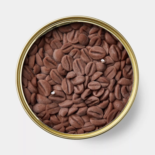 Kaffee-Duftkerze – 310 g. | In einer Dose versiegelt | Zwei Dochte | 100 % pflanzliches Wachs | Handgefertigt | Große Neuheitskerze