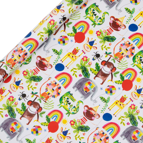 ROLLENGESCHENKPAPIER – PARTY JUNGLE ANIMALS (2M)