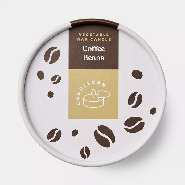 Kaffee-Duftkerze – 310 g. | In einer Dose versiegelt | Zwei Dochte | 100 % pflanzliches Wachs | Handgefertigt | Große Neuheitskerze
