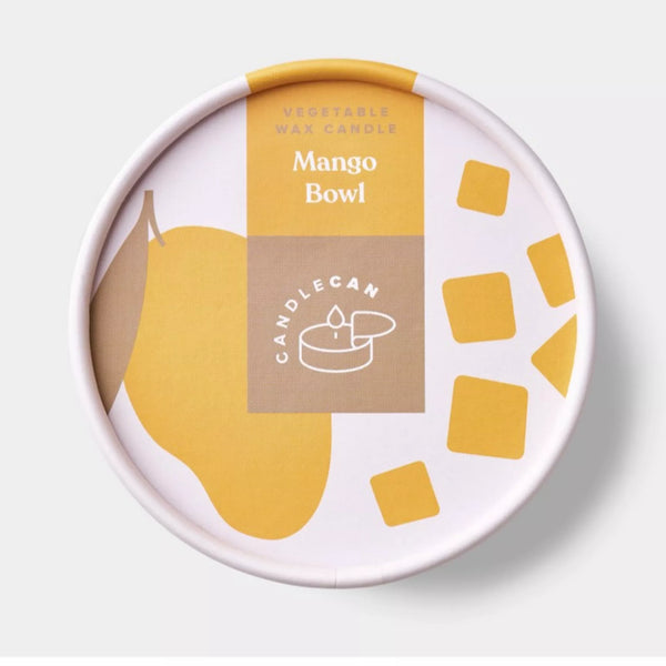 Mango-Duftkerze – 285 g. | In einer Dose versiegelt | Zwei Dochte | 100 % pflanzliches Wachs | Handgefertigt | Große Neuheitskerze