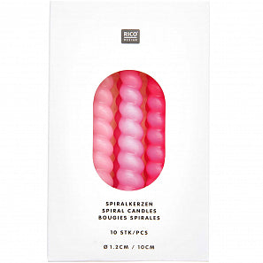 Spiralkerzen, Pink Mix