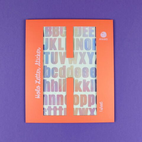 Holo Letter Sticker, flieder