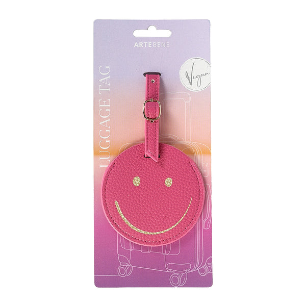Taschenanhänger/Majoie 8,5cm rund pink