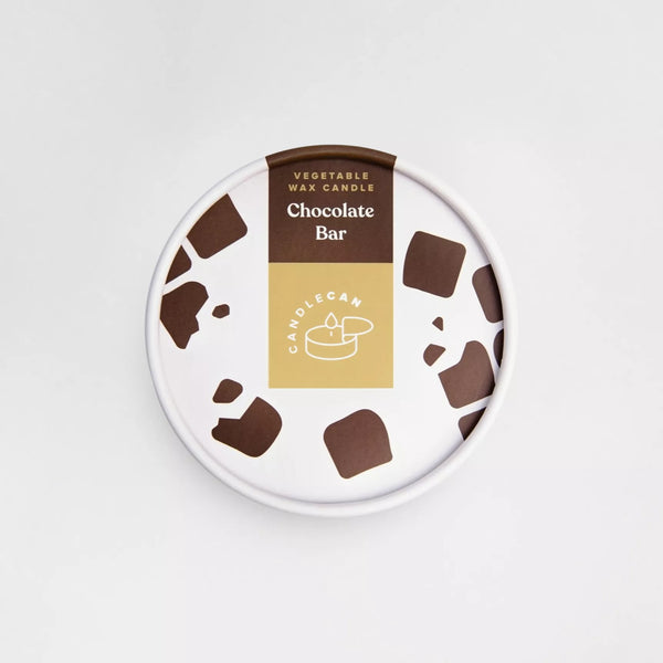 Schokoladen-Duftkerze – 300 g. | In einer Dose versiegelt | Zwei Dochte | 100 % pflanzliches Wachs | Handgefertigt | Große Neuheitskerze
