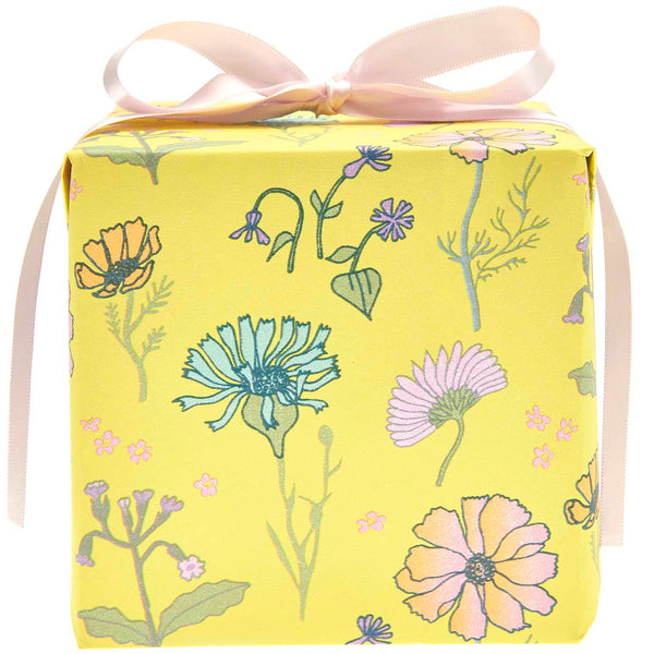 Geschenkpapier Futschikato, Blumen, Gelb, FSC MIX