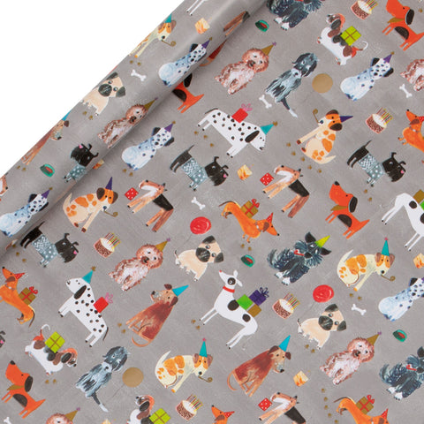 ROLLENGESCHENKPAPIER – DOGS GREY (4M)