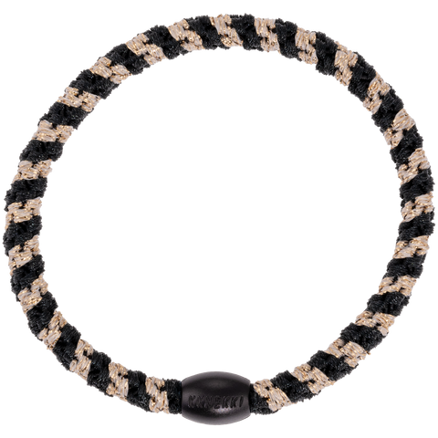 KKNEKKI SLIM Black-BEIGE GLITTER STRIPE