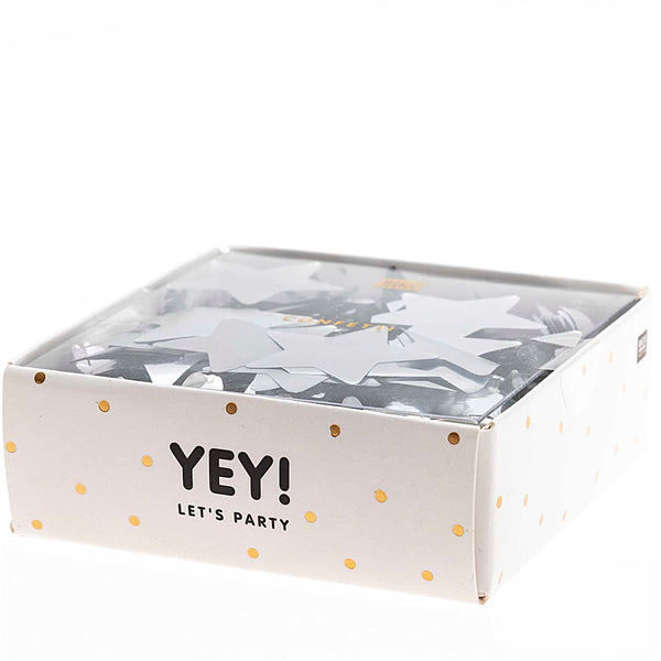 Flitter, Sterne, Silber