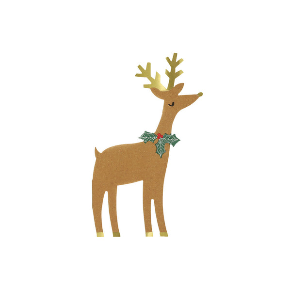 Meri Meri Reindeer With Holly Napkins