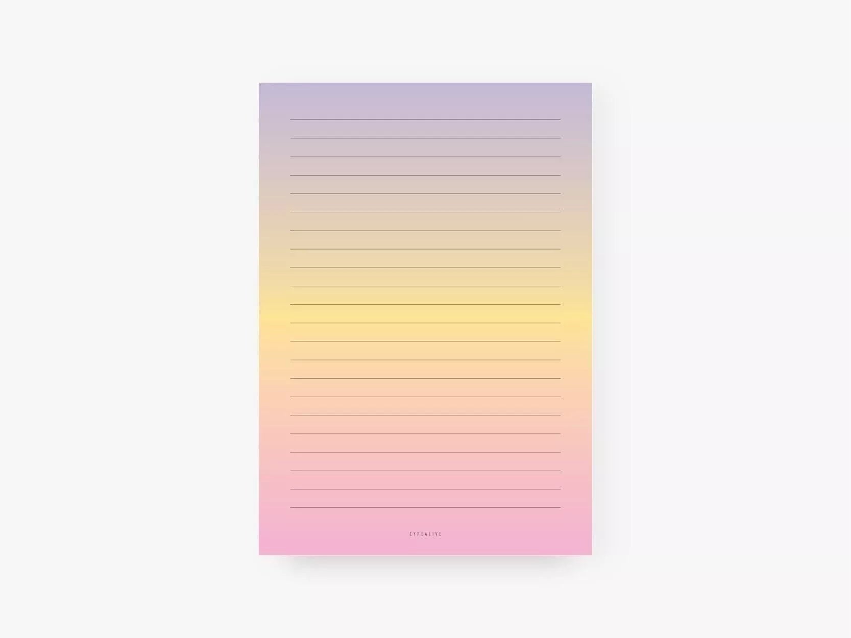 TYPEALIVE Notizblock / Sunset