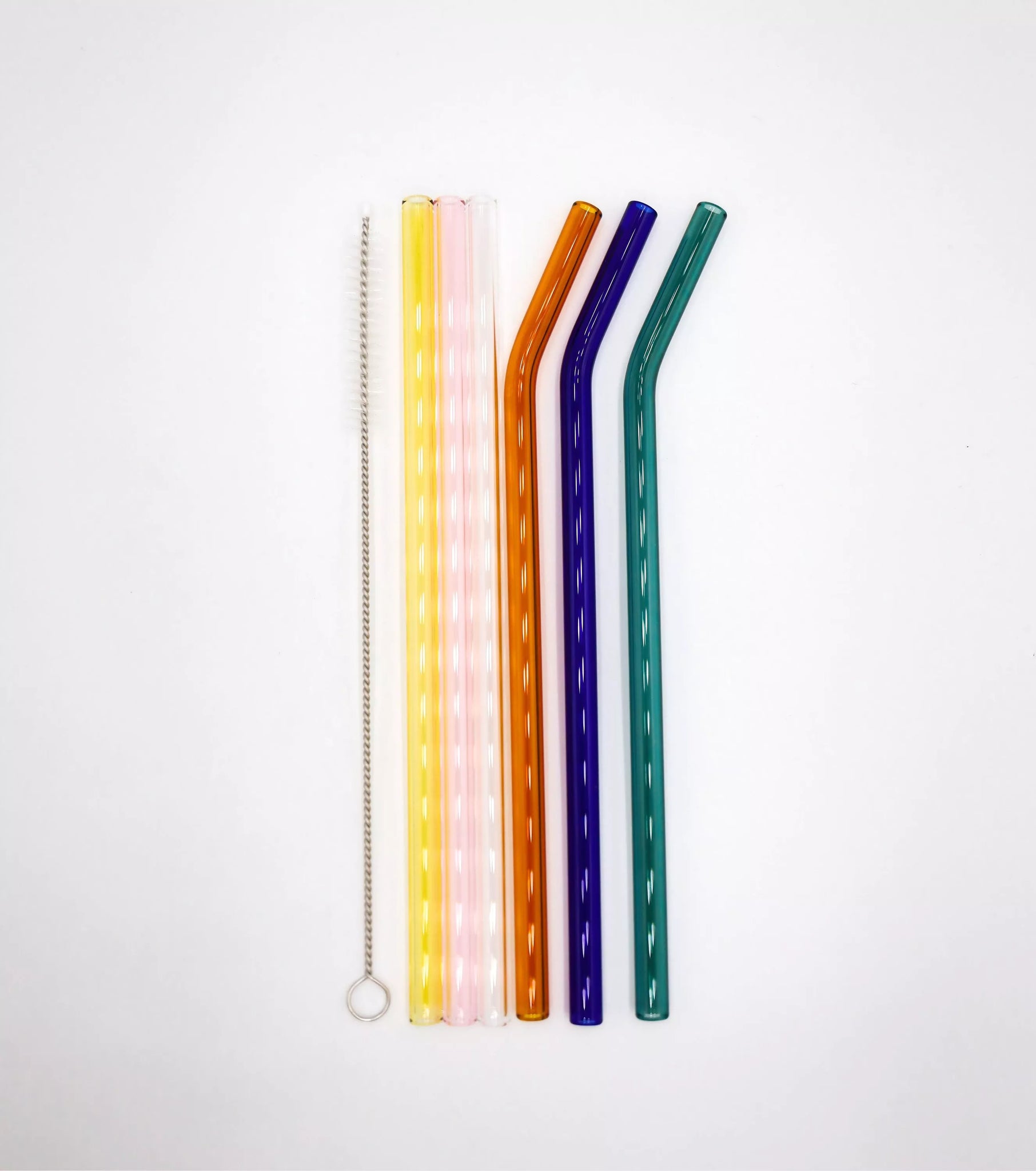 L’avant gardiste Wiederverwendbare mehrfarbige Glashalme