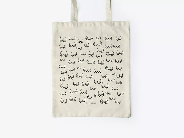 TYPEALIVE Baumwolltasche - Busenfreunde "natur"
