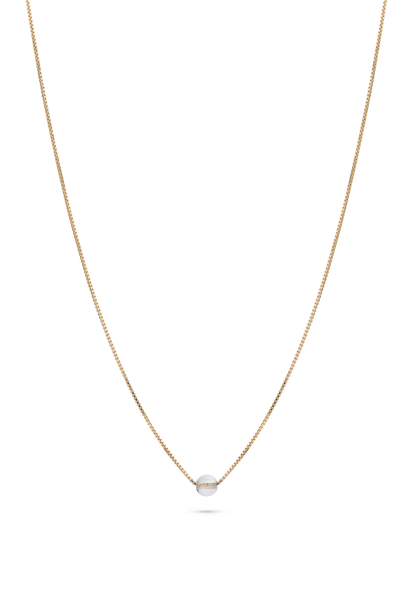 Birthstone Necklace Gold April