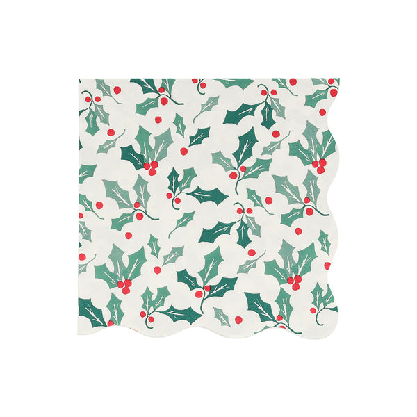 Meri Meri Holly Pattern Large Napkins