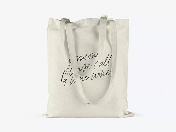 TYPEALIVE Baumwolltasche - Call 9 Wine Wine