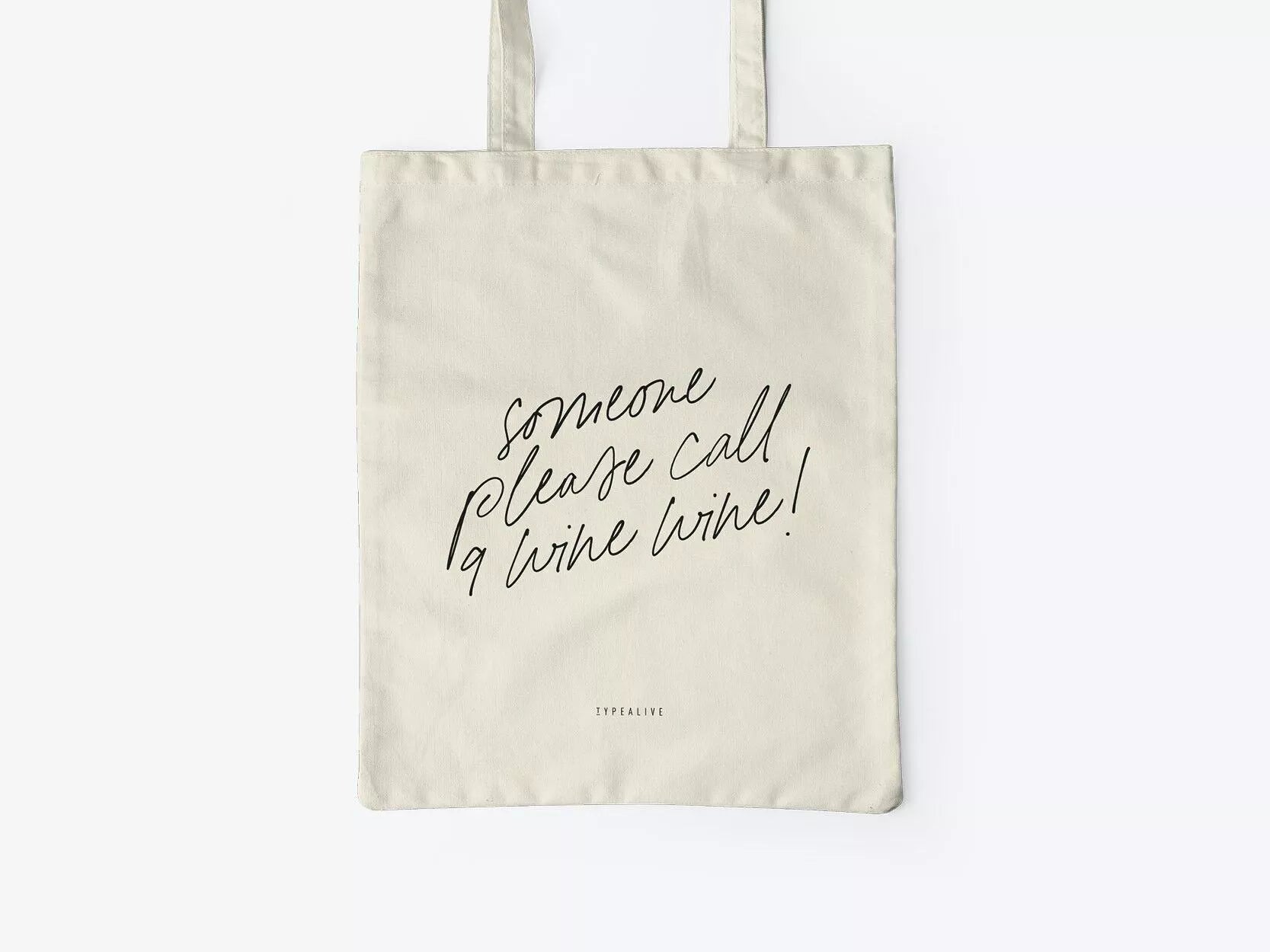 TYPEALIVE Baumwolltasche - Call 9 Wine Wine