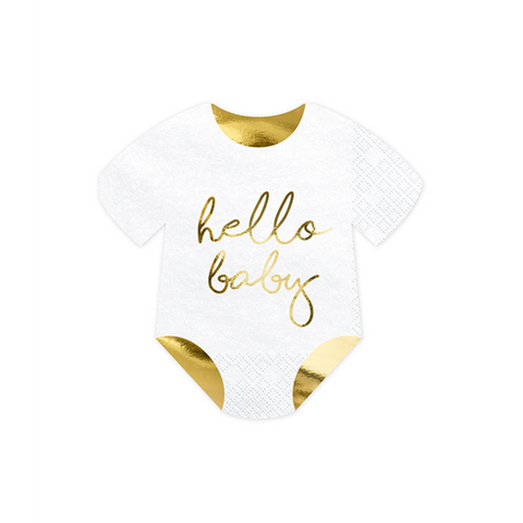 PartyDeco Servietten Hello Baby